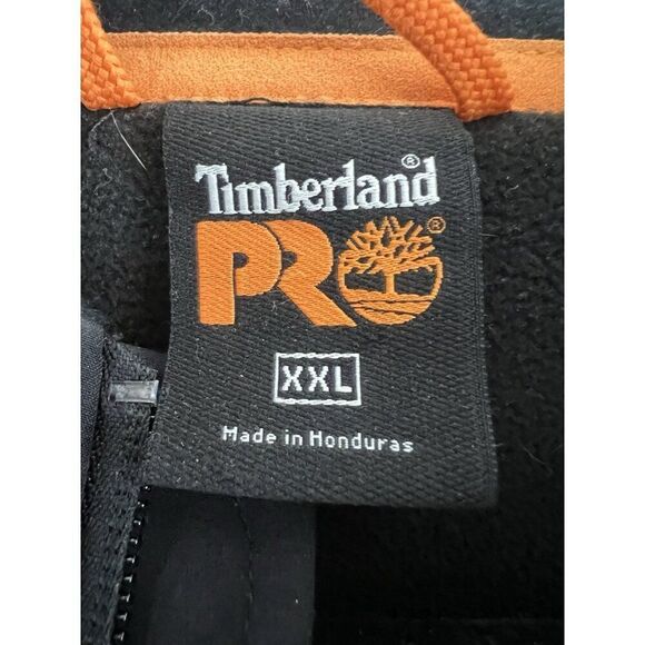 Men's Timberland PRO Power Windproof Black Orange Softshell Jacket Size XXL - Picture 3 of 12
